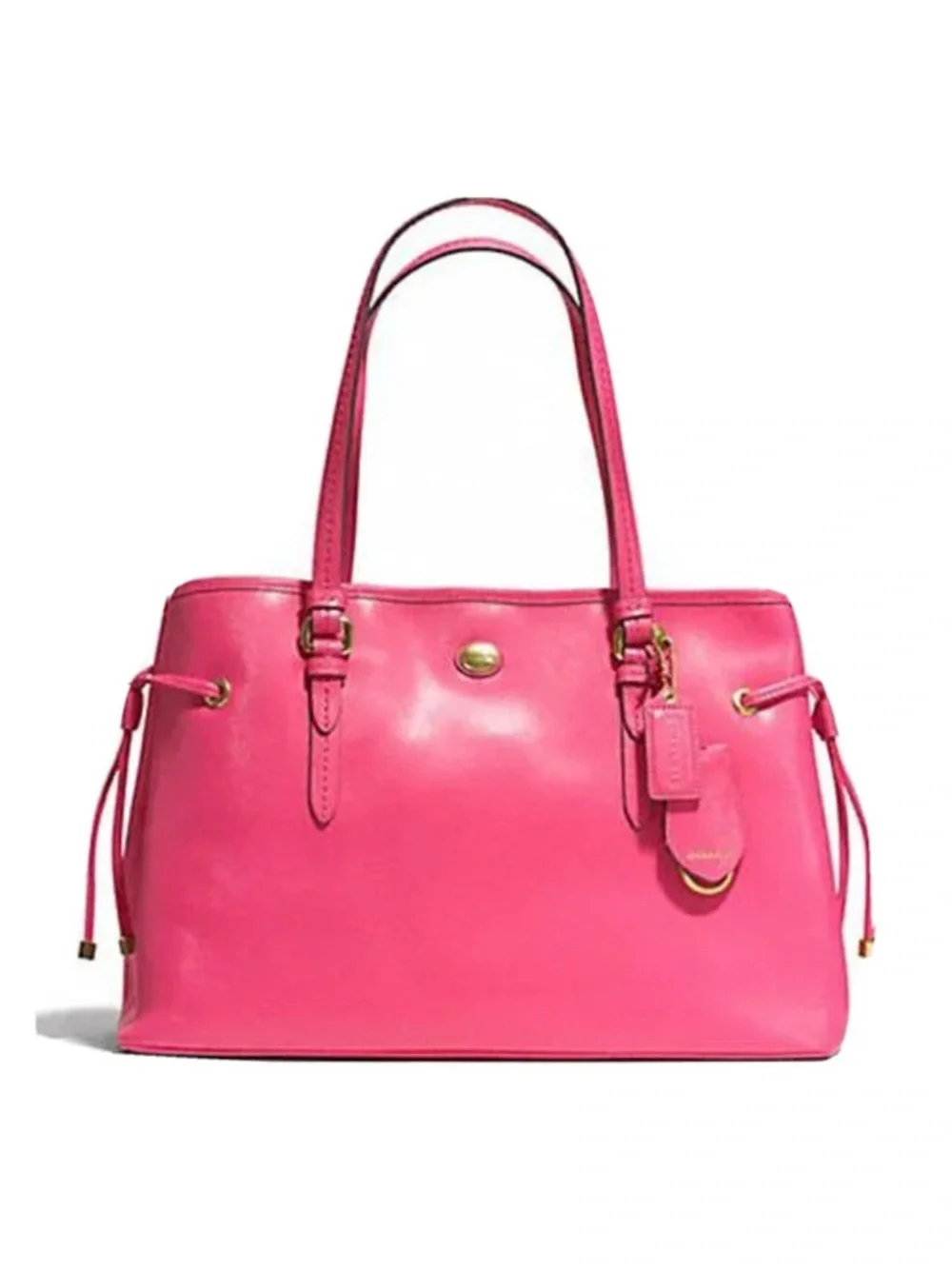 Coach Peyton Saffiano Leather Drawstring Carryall bag F29362 hangtag